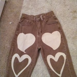 Brown aesthetic jeans from shein